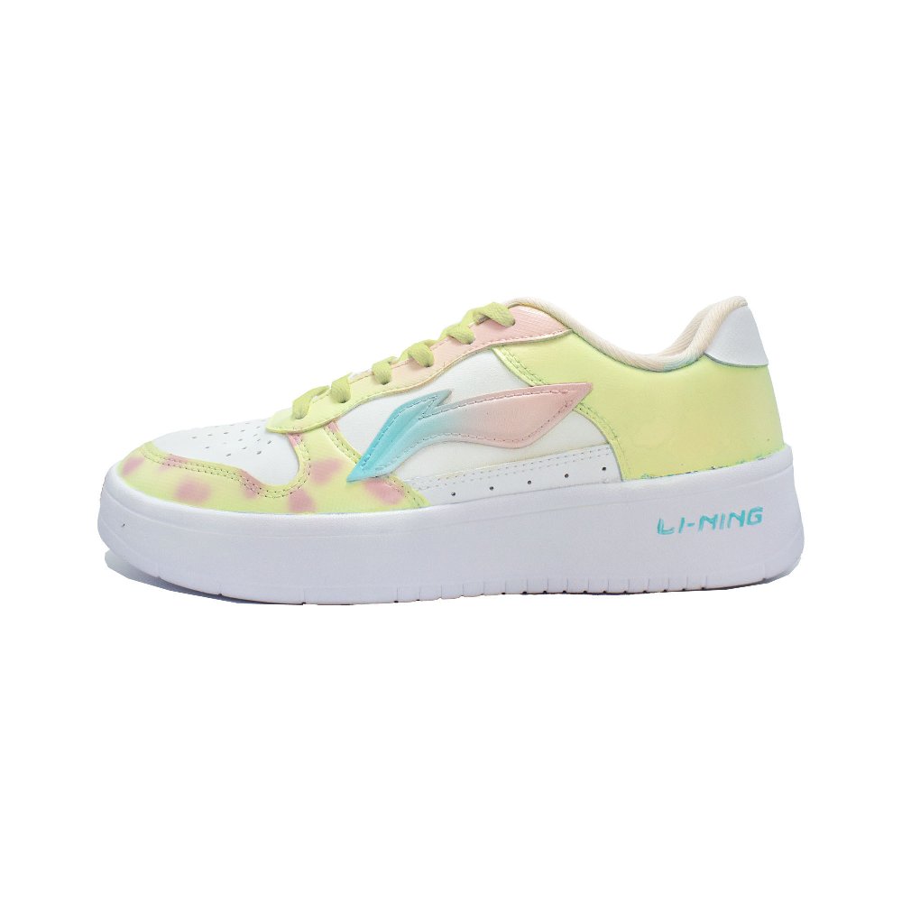LiNing Pontoon Boats Lightweight Abrasion Resistant Coverage Low Top Skateboard Shoes Unisex Yellow