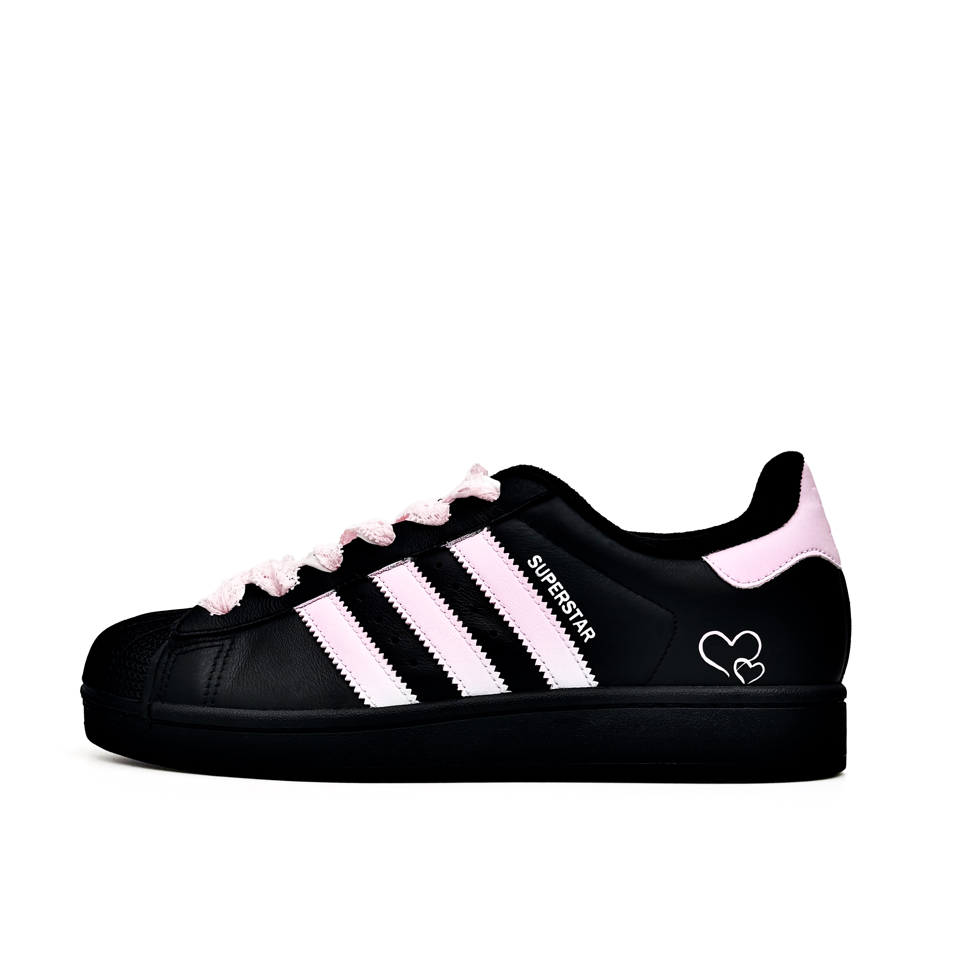 Adidas Originals Superstar 2 Skateboard Shoes Unisex Low Top Black/White/Pink купить в интернет-магазине Yoocart с быстрой доставкой по России.
