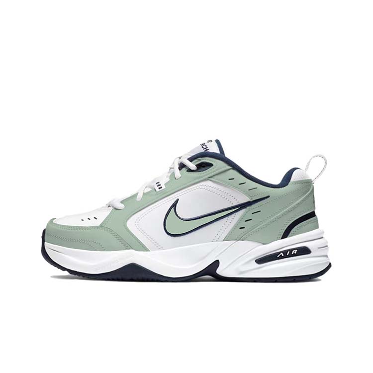 Nike Air Monarch 4 Slip-Resistant Low-Top Chunky Sneakers Unisex White Green