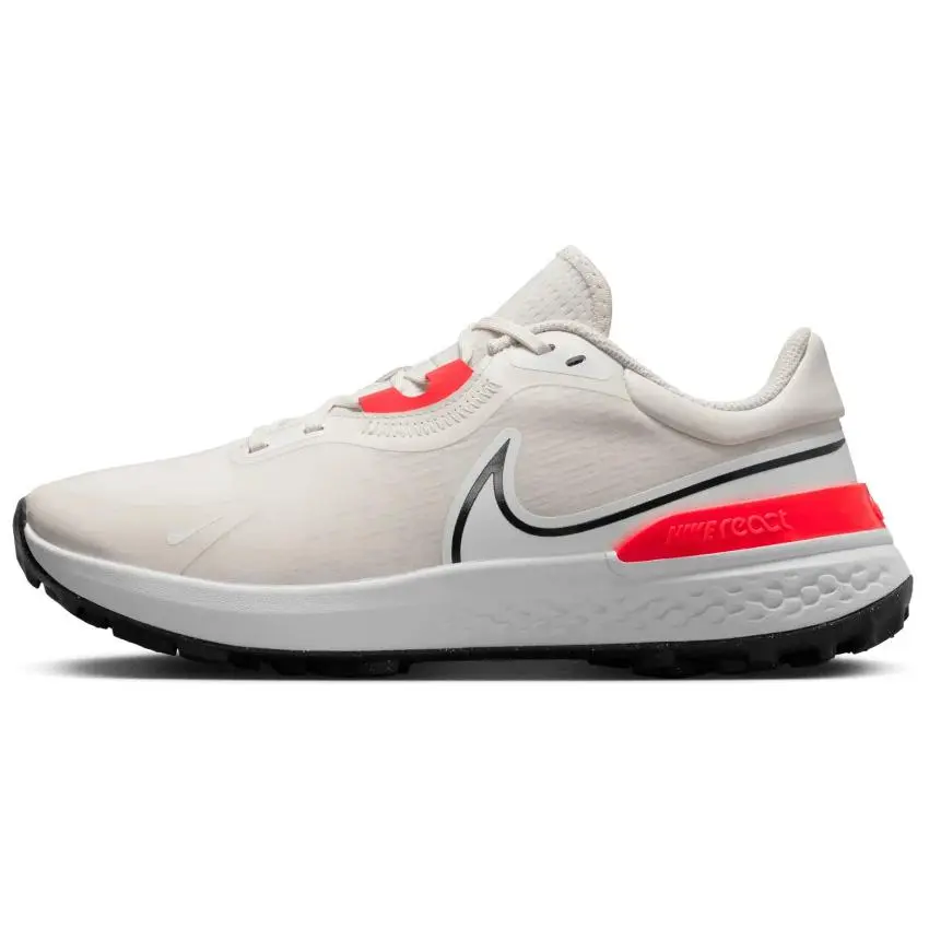Nike React Infinity Pro 2 Slip Resistant Abrasion Resistant Low top Golf Shoes Men's White Red