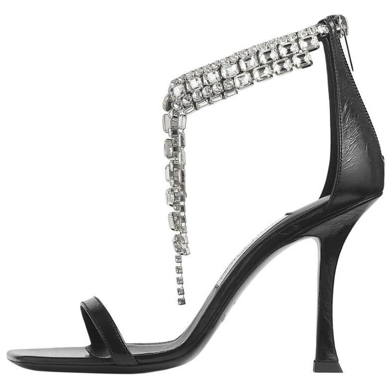 Jimmy Choo Verity One Strap Sandals 10cm Women's Black