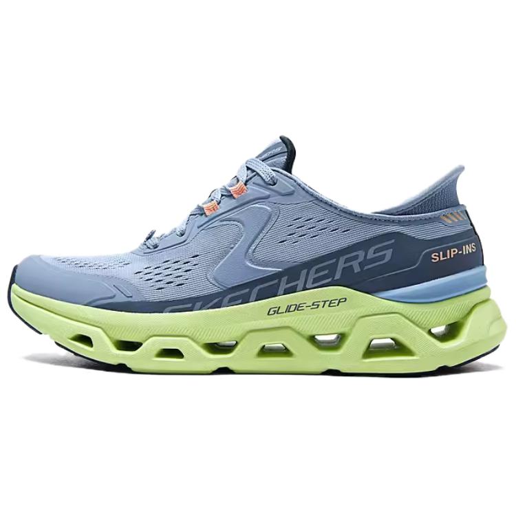 Skechers Cushioned Slip-Resistant Low-Top Casual Running Shoes Women's Blue