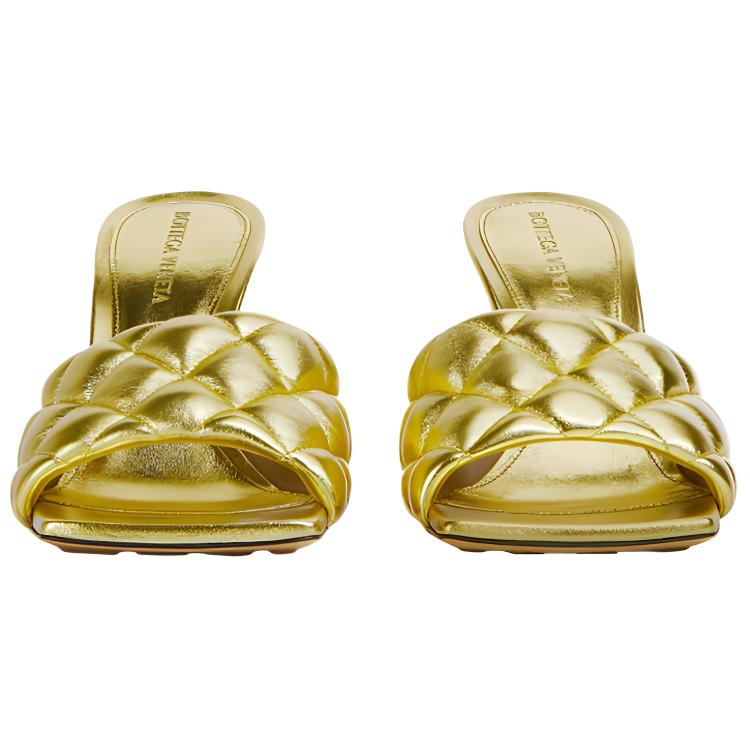 Bottega Veneta Padded Stylish Sandal 9cm Women's Gold купить в интернет-магазине Yoocart с быстрой доставкой по России.