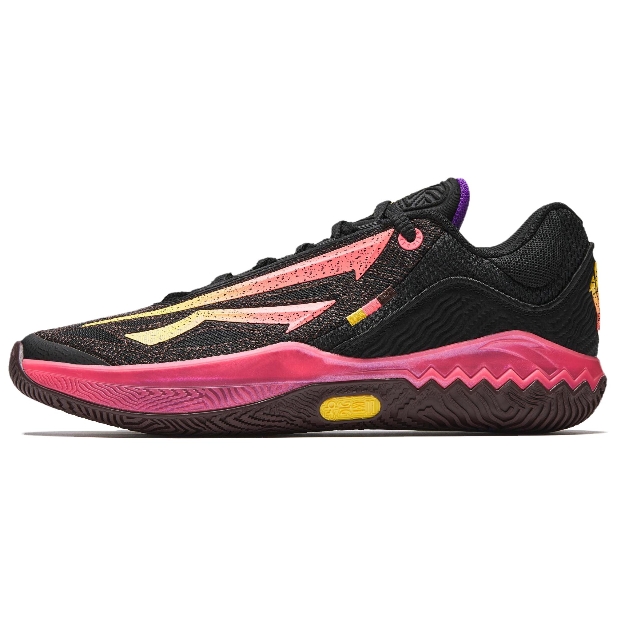 Anta KAI SPEED 2 Shock Absorbers Slip Resistant Abrasion Resistant Low top Basketball Shoes Men's Black Pink