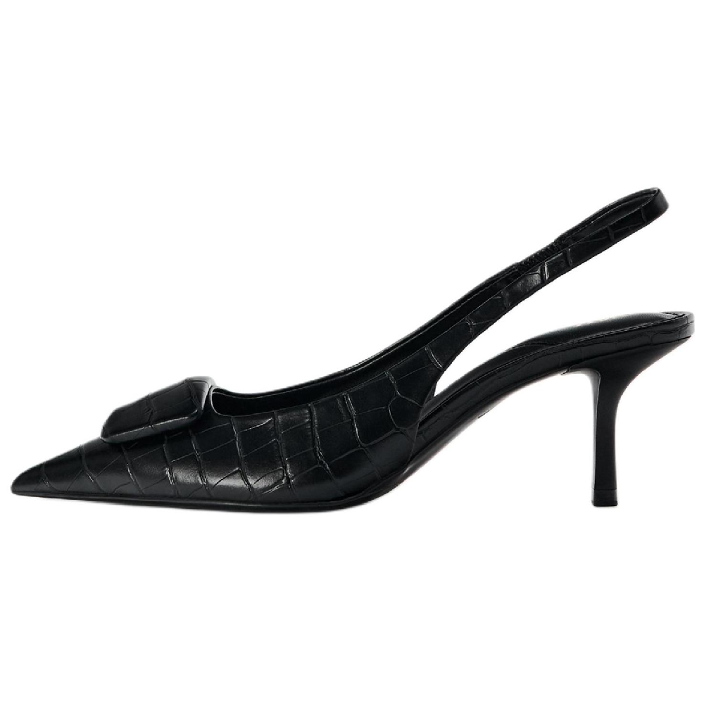 ZARA Slim Heel High Heels 6.5cm Women's Black