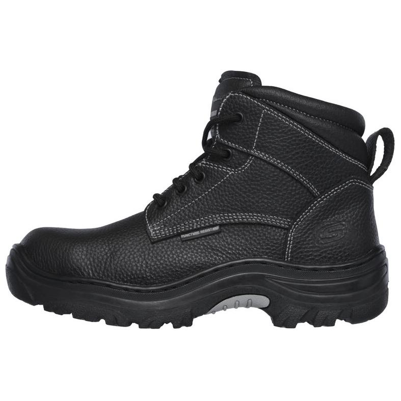Skechers Work Ankle Boots Men's Black Gray Color