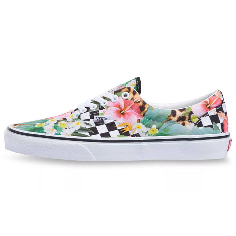 Vans Era Tropical Animal Check Black White Women's