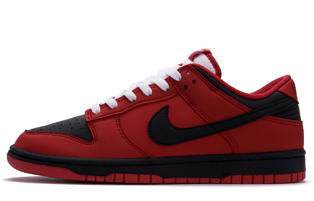Nike Dunk Low Top Skateboard Shoes Unisex Red Black