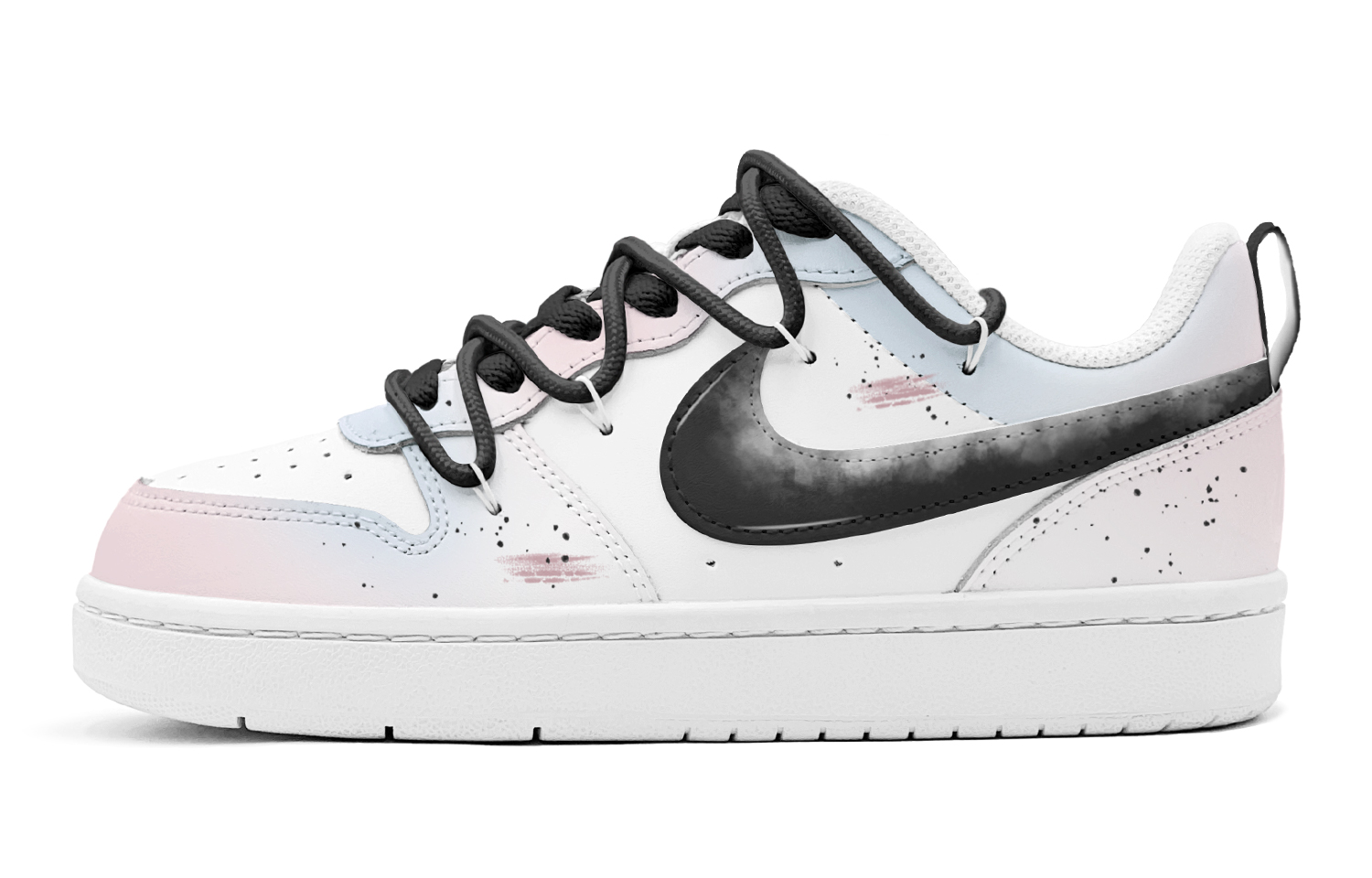 Nike Court Borough Ink Dye Pink Charm Low Top Skateboard Shoes Women's Pink Blue купить в интернет-магазине Yoocart с быстрой доставкой по России.