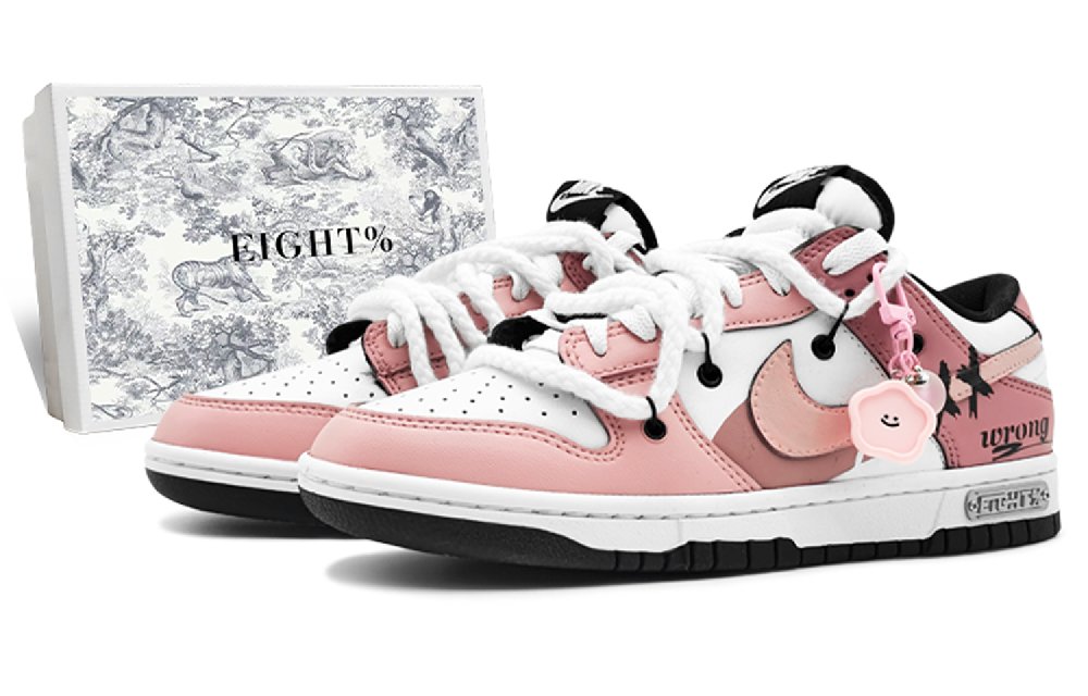 Nike Dunk Retro 'Black' Low-Top Skateboard Shoes Unisex Peach