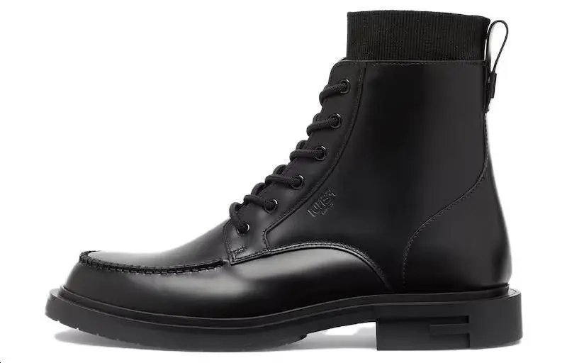 FENDI Frame Short Mid Calf Martin Boot Men's Black купить в интернет-магазине Yoocart с быстрой доставкой по России.