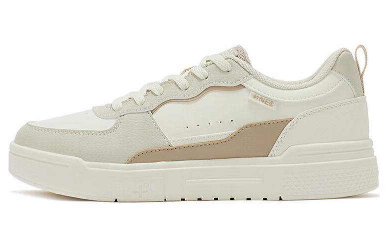 361° Anti-Slip Wear-Resistant Low-Top Skateboard Shoes Women's White Beige