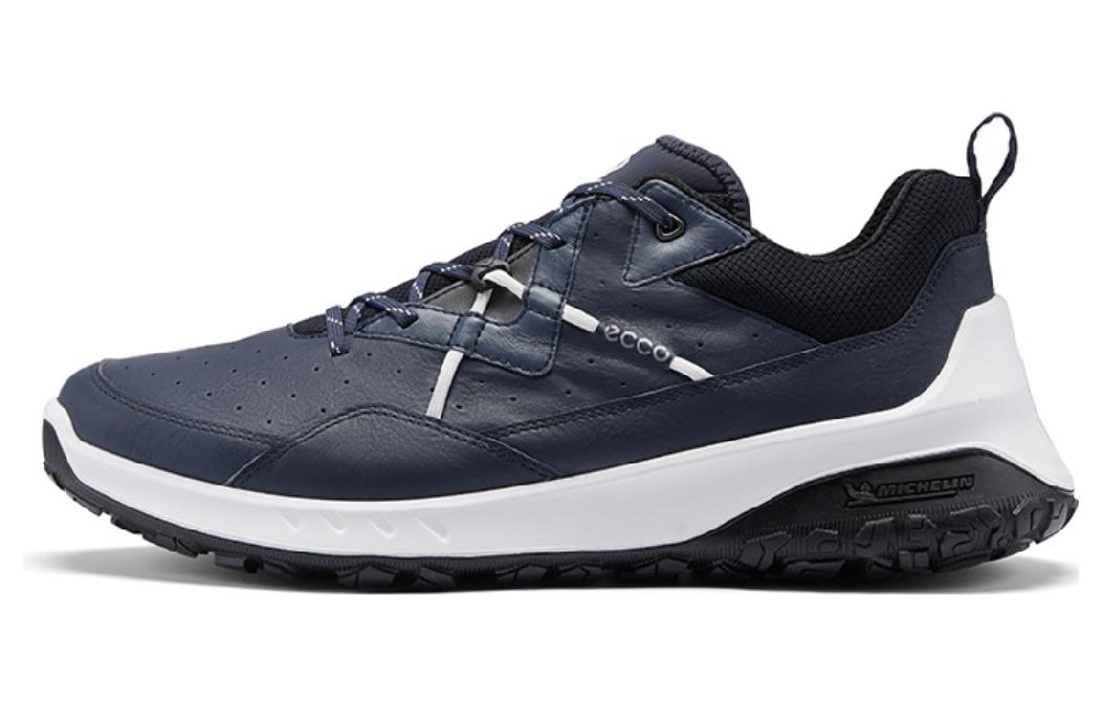 Ecco Oude Tocht Collection Low Top Sports Casual Shoes Men's Ocean Blue