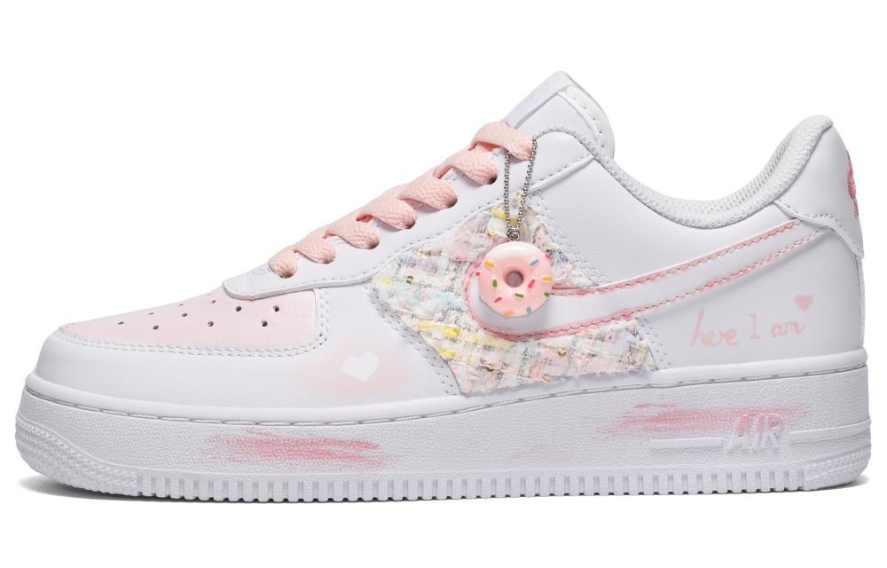 Nike Air Force 1 Low CUS ID Chanel-Inspired Low-Top Skateboard Shoes Men's Pink White
