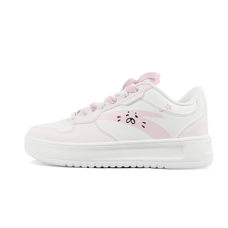 Anta Relaxed Anti Slip Wear Resistant Low Top Skateboard Shoes Unisex Pink