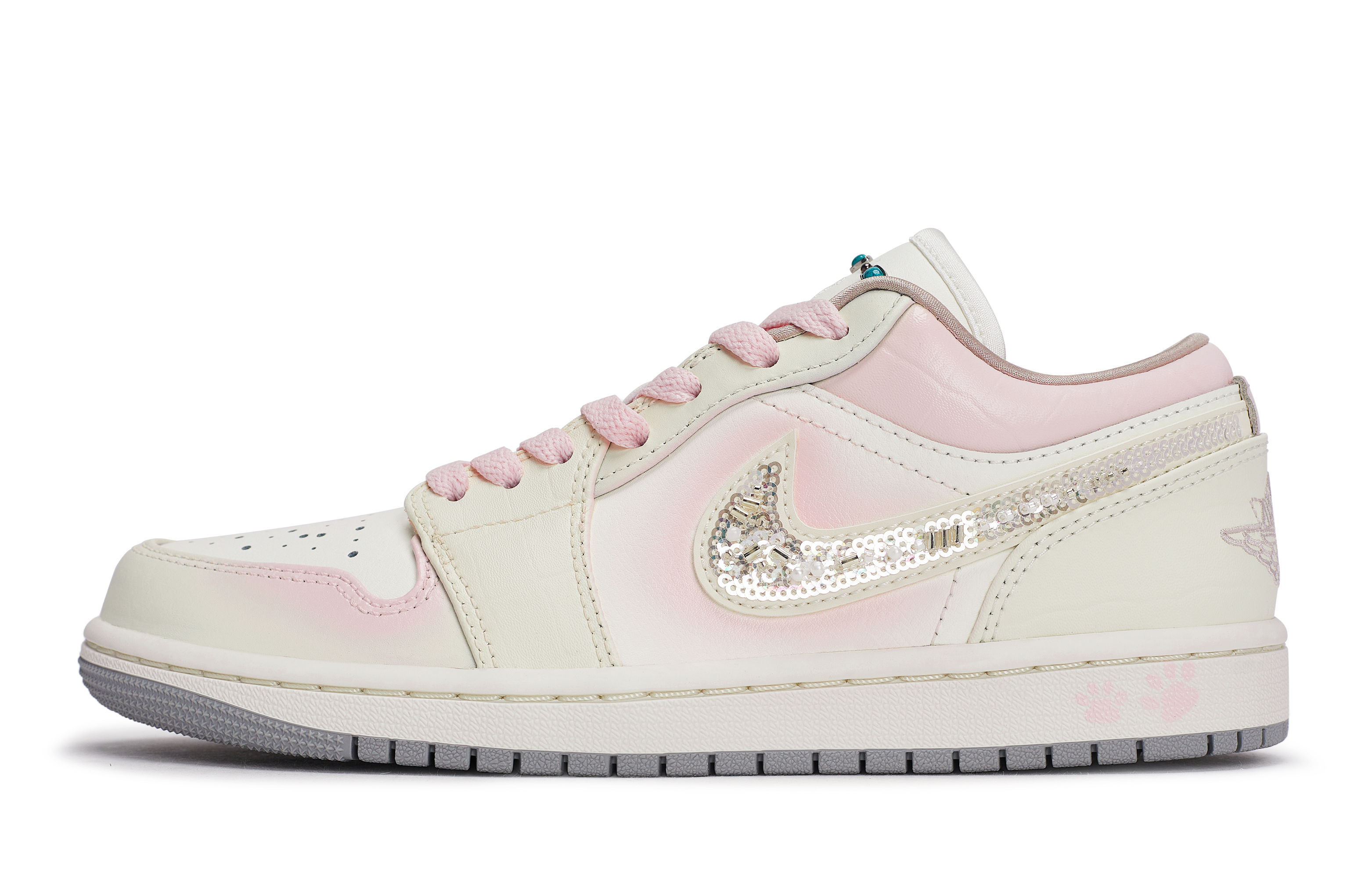Jordan Air Jordan 1 Vintage Basketball Shoes Unisex Low top Beige/Pink