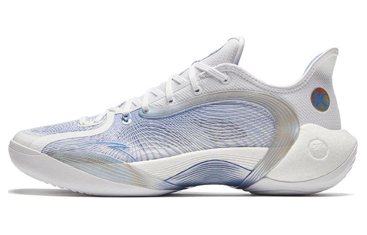 Anta Three Points Of Rain 2 Generations Cushioned Slip-Resistant Low-Top Basketball Shoes Men's White Blue