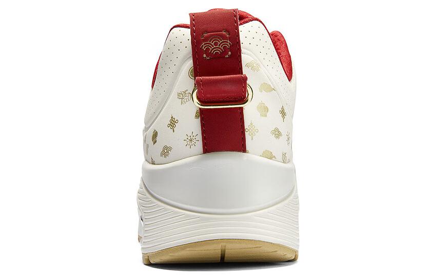 Skechers Uno Durable Breathable Lightweight Low-Top Casual Shoes Women's White Red