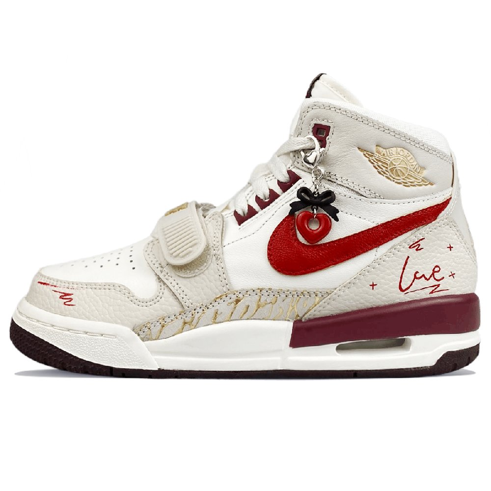 Jordan Legacy 312 CNY 'Snake Year Limited' Anti-Slip Wear-Resistant High-Top Vintage Basketball Shoes Unisex Beige Red