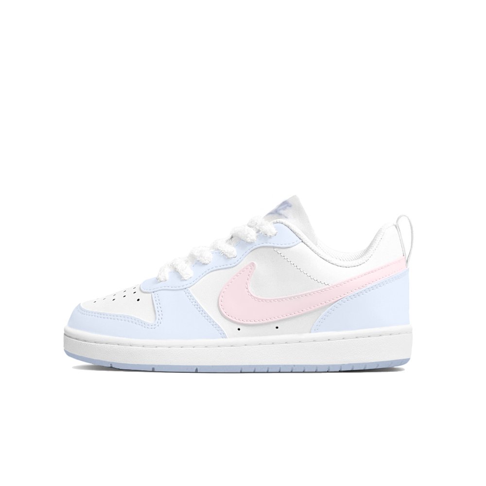 Nike Court Borough Strawberry Sweetheart, Shopping Bag Abrasion Resistant Low Top Skateboard Shoes Women's Blue Pink