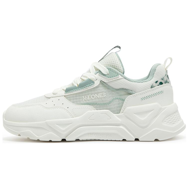 361° Cushioning, Wear Resistant Low Top Casual Shoes Women's White Green