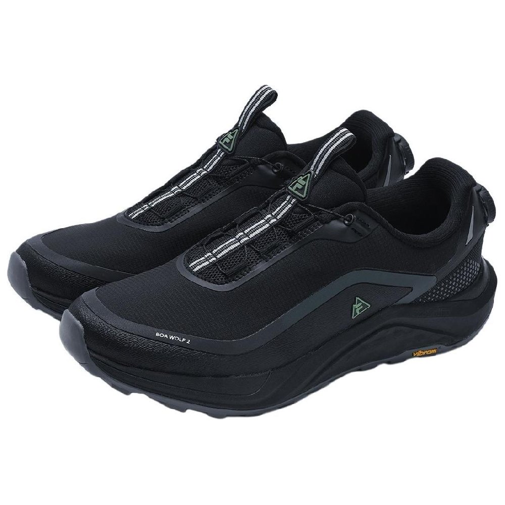 FILA BOA WOLF Support Balance Coverage Low Top Trail Running Shoes Men's Black