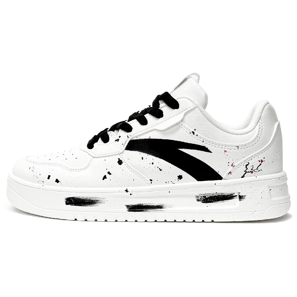 Anta Life Collection Anti-Slip Wear-Resistant Low-Top Skateboard Shoes Women's White Black