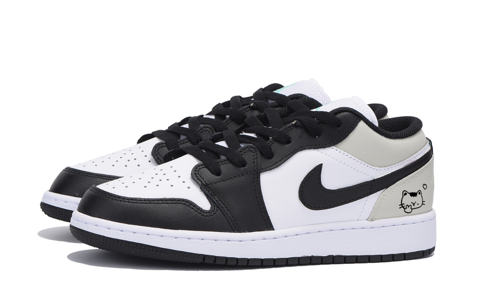 Jordan Air Jordan 1 Wear-Resistant Low-Top Vintage Basketball Shoes Men's Black Gray купить в интернет-магазине Yoocart с быстрой доставкой по России.