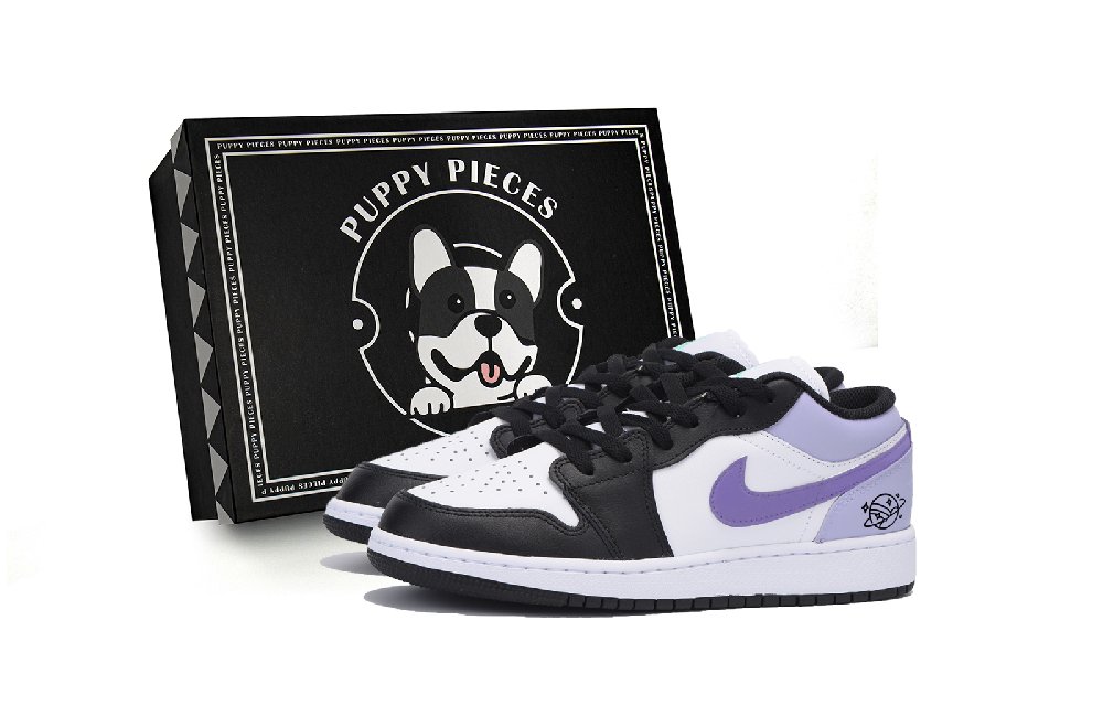 JORDAN Air JORDAN 1 Vintage Basketball Shoes Women's Low Top Black/Purple