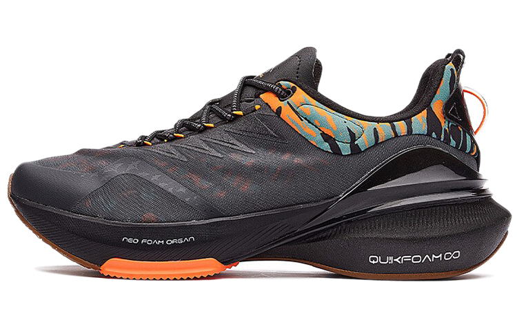 361° Cushioning Anti-Slip And Wear-Resistant Low-Top Running Shoes Men's Black Orange