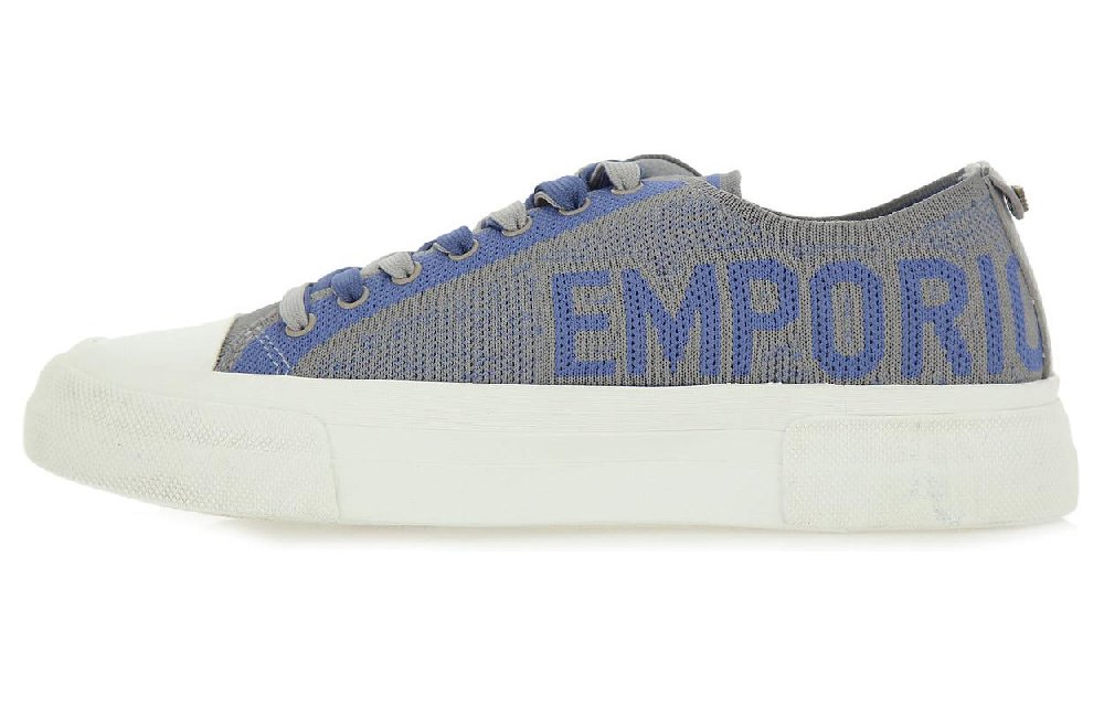 EMPORIO ARMANI Anti-Slip Wear-Resistant Low-Top Skateboard Shoes Men's Gray
