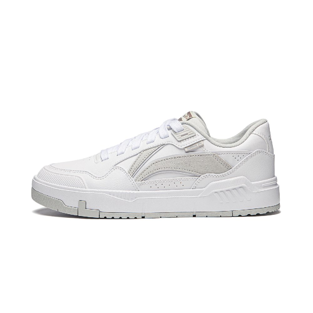 LiNing Common 80s Anti-Slip Wear-Resistant Low-Top Skateboard Shoes Men's White