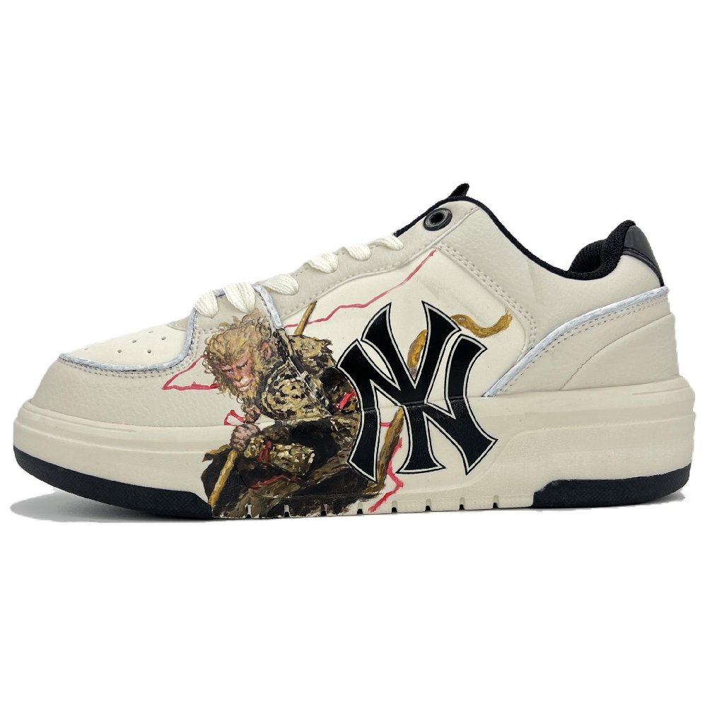 MLB Chunky Liner Anti-Slip And Wear-Resistant Height Increasing Low-Top Skateboard Shoes Unisex White