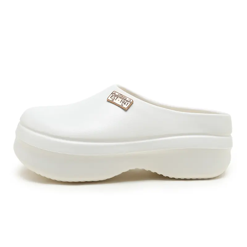 Jeep EVA Closed Toe Slippers Unisex White