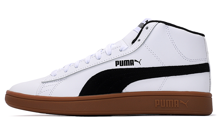 PUMA Unisex Smash V2 Mid Top Sneakers White