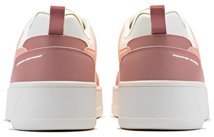 361° Anti Slip Wear Resistant Low Top Skateboard Shoes Women's White Peach Pink