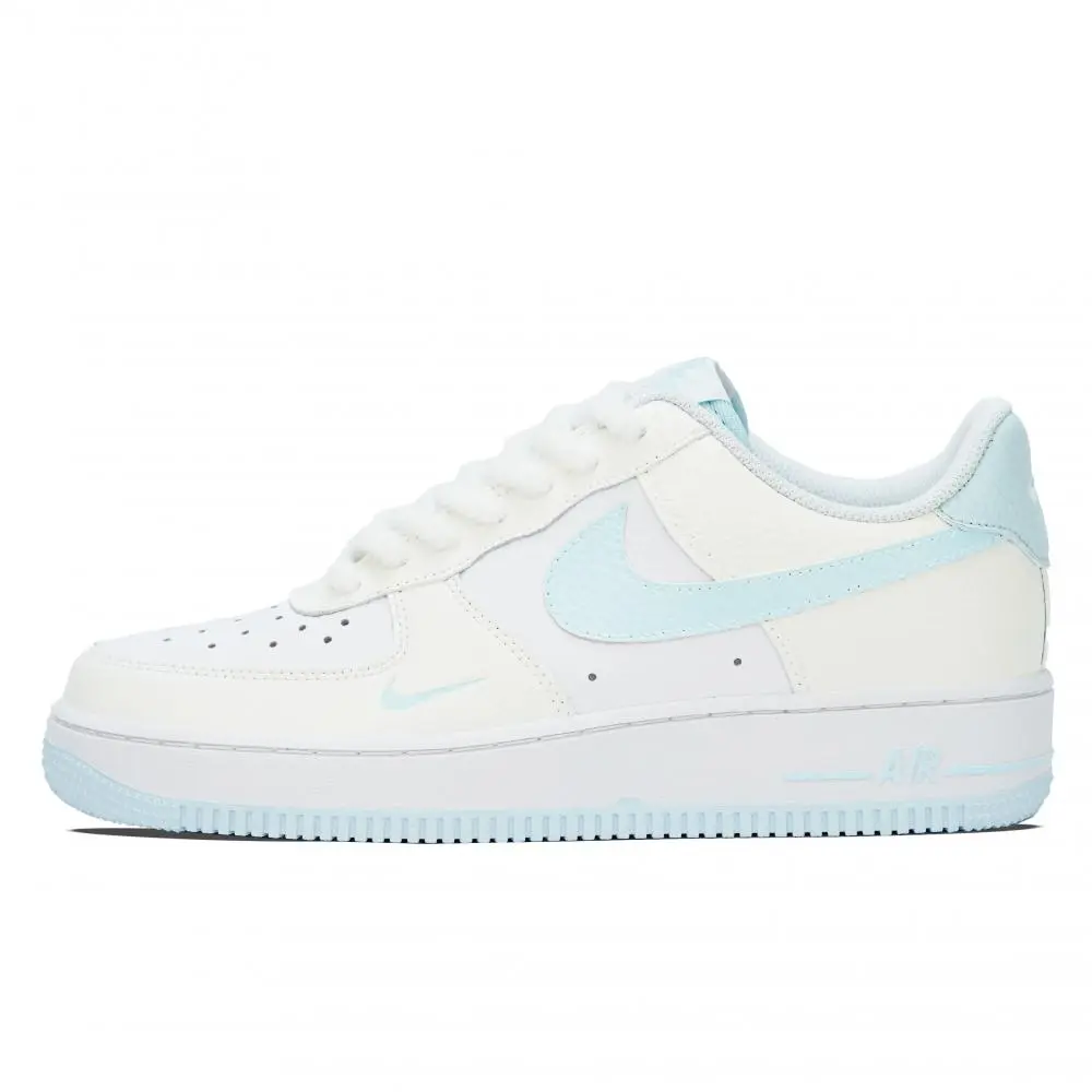 Nike Air Force 1 Slip Resistant, Abrasion Resistant, Breathable Low Top Skateboard Shoes Women's Yellow White Blue