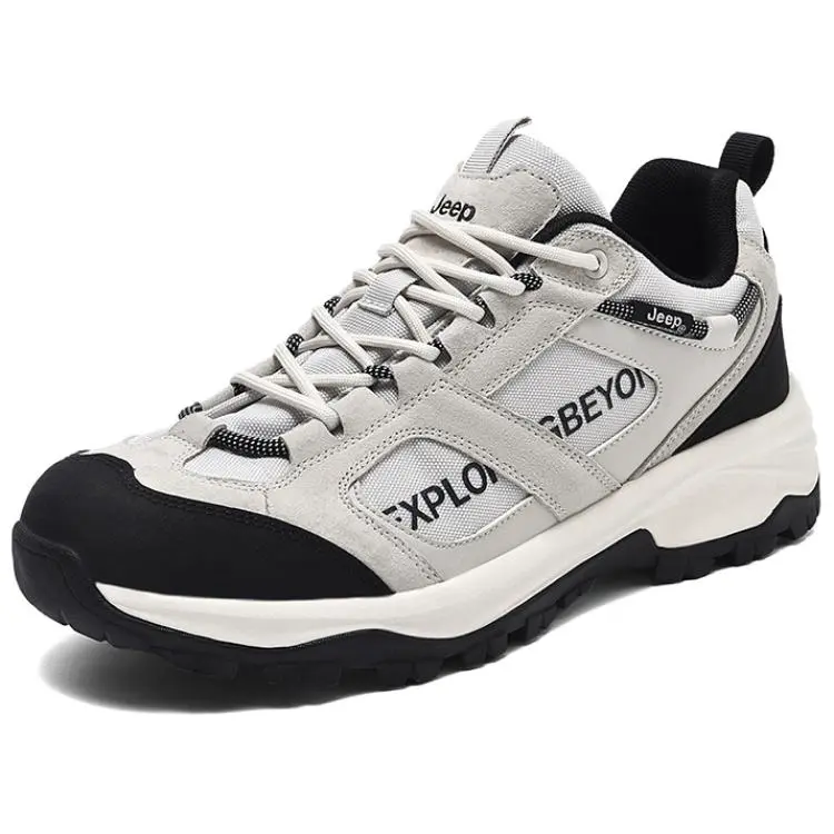 Jeep Low Top Hiking Shoes Men's Beige