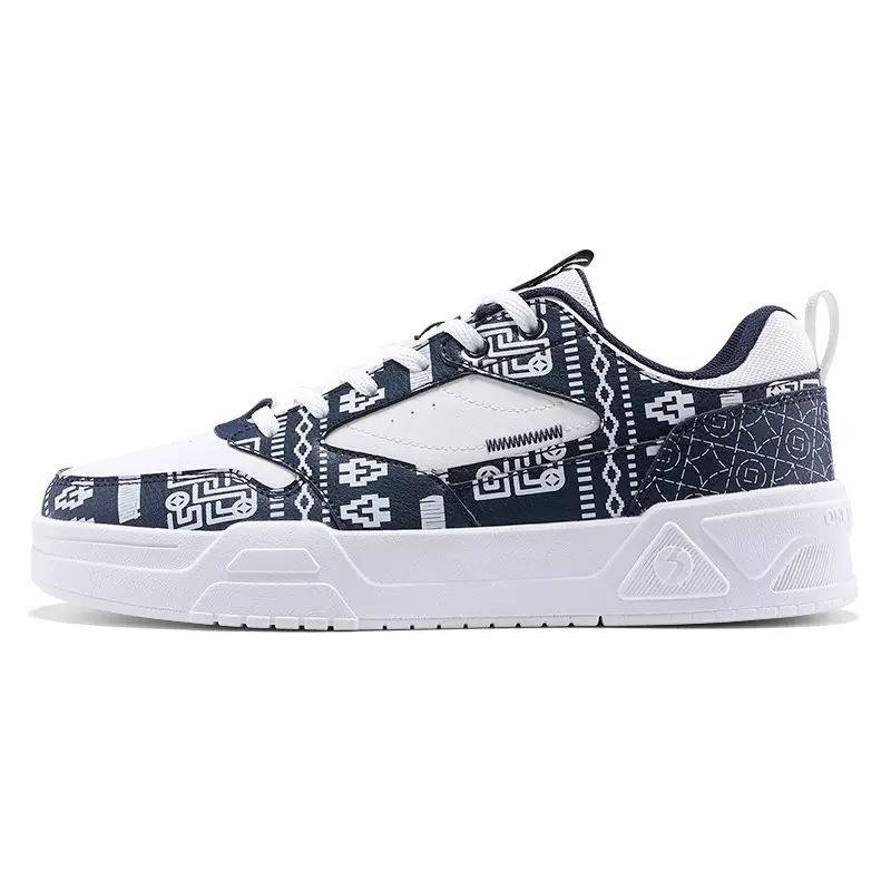 361° Slip Resistant Cushioning Low Top Skateboard Shoes Men's White Blue