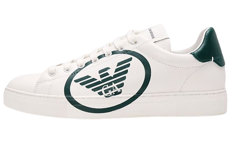 EMPORIO ARMANI Skateboard Shoes Men's White Green