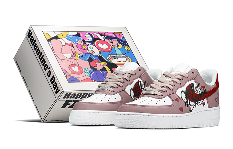 Nike Air Force 1 LE Slip-Resistant Cushioning Wear-Resistant Low-Top Skateboard Shoes GS Pink