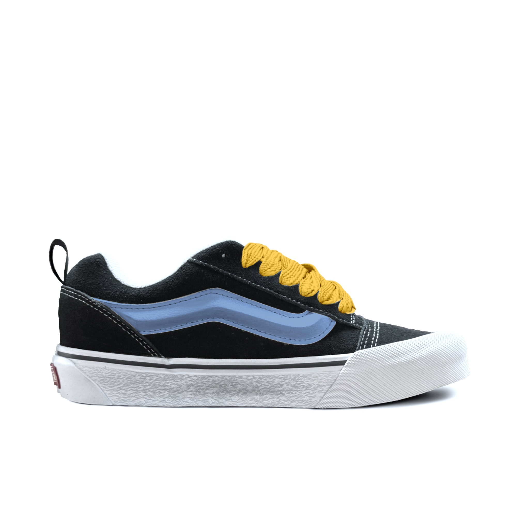 Vans Knu Skool Abrasion Resistant Low Top Skateboard Shoes Unisex Blue Yellow