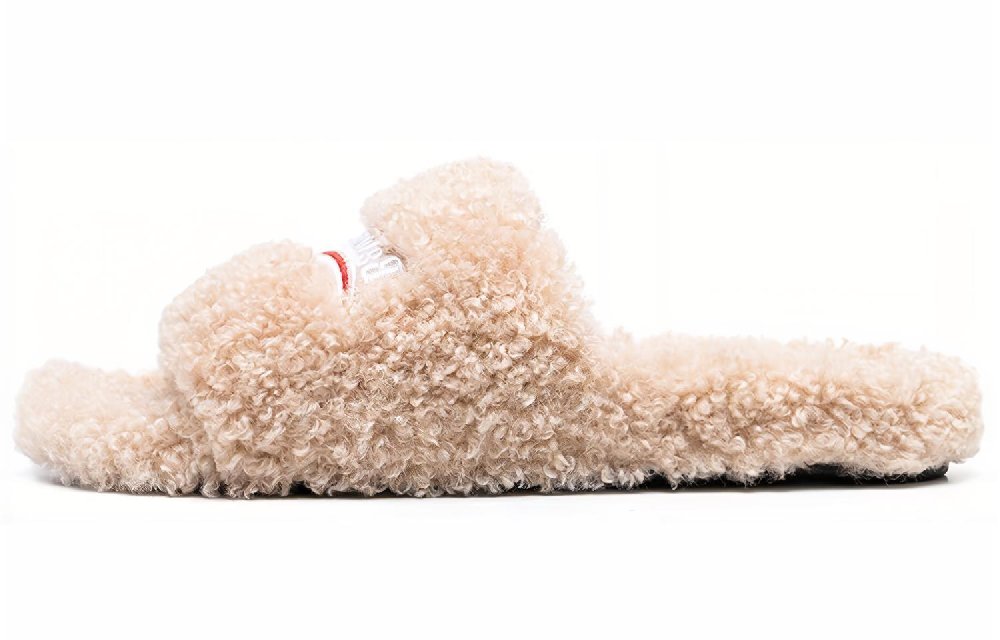 Balenciaga Furry Slides 'Beige'