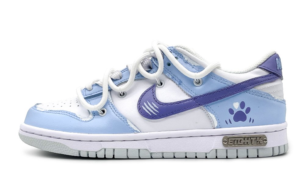 Nike 'Neutral Grey' Anti-Slip Wear-Resistant Low-Top Skateboard Shoes GS Blue Purple