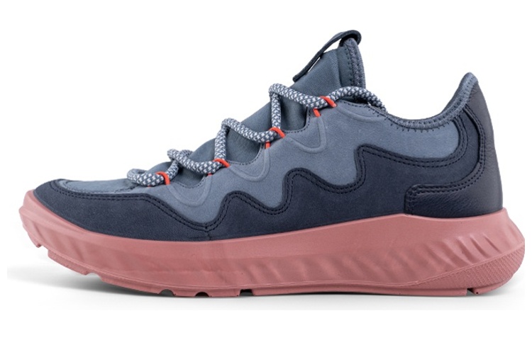Ecco Shock Absorbers With Slip Resistant Features Low Top Sports Casual Shoes Women's Blue