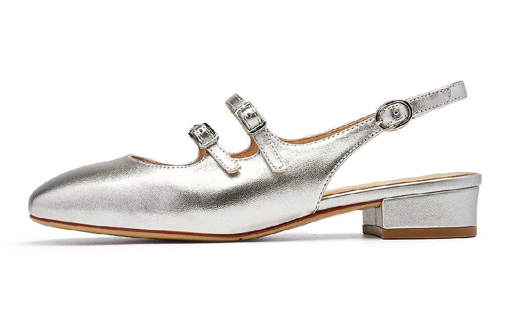 EBLAN Mary Jane Shoes Women's Silver