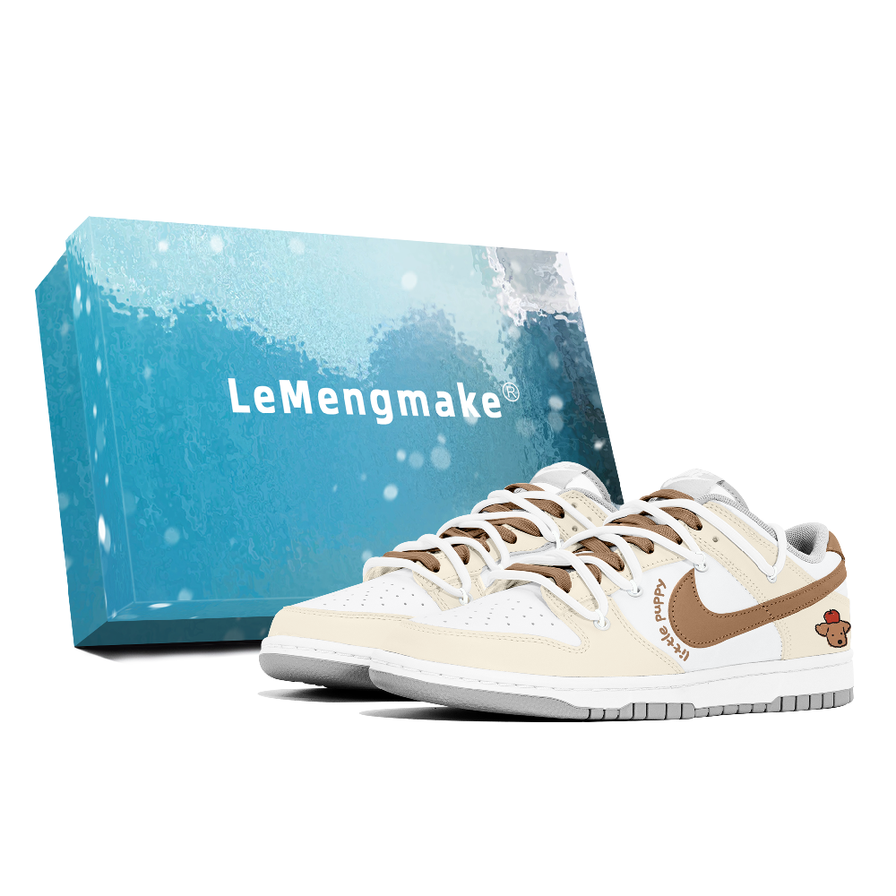 Nike Dunk Lemon Joy Abrasion Resistant Low Top Skateboard Shoes Women's White Yellow Brown