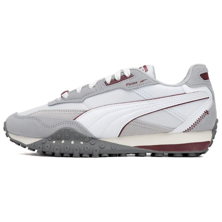 PUMA Blktop Rider Cushioning Abrasion Resistant Support Low Top Casual City Commute Running Shoes Unisex White Gray