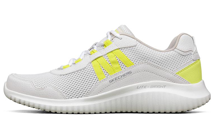 Skechers Flection Cushioning, Slip Resistant, And Abrasion Resistant Low Top Running Shoes Men's Gray Yellow