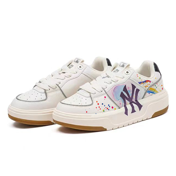 MLB Chunky Liner Skateboard Shoes Unisex Low Top White/Yellow